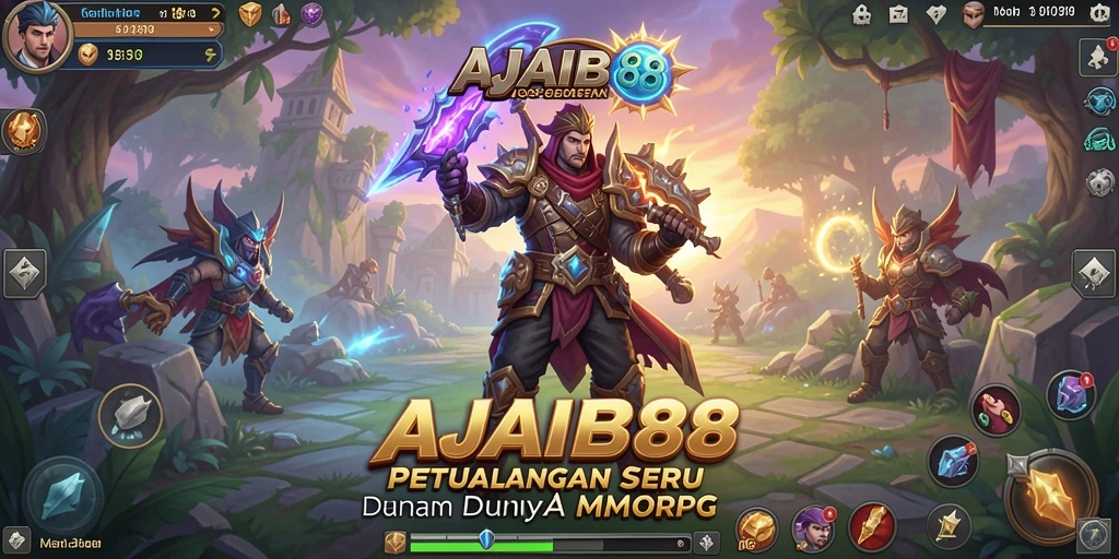 Screenshot utama AJAIB88 menampilkan aksi petualangan seru dalam game MMORPG.