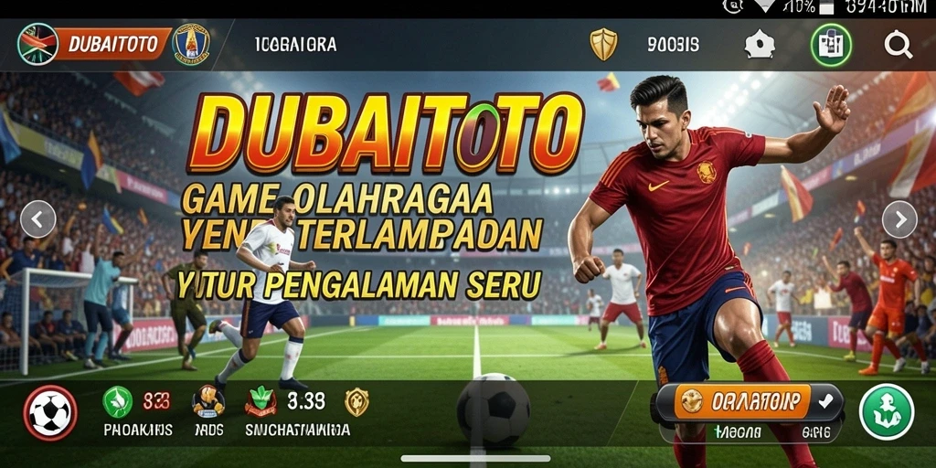 Tangkapan layar gameplay DUBAITOTO yang menunjukkan aksi olahraga yang intens.