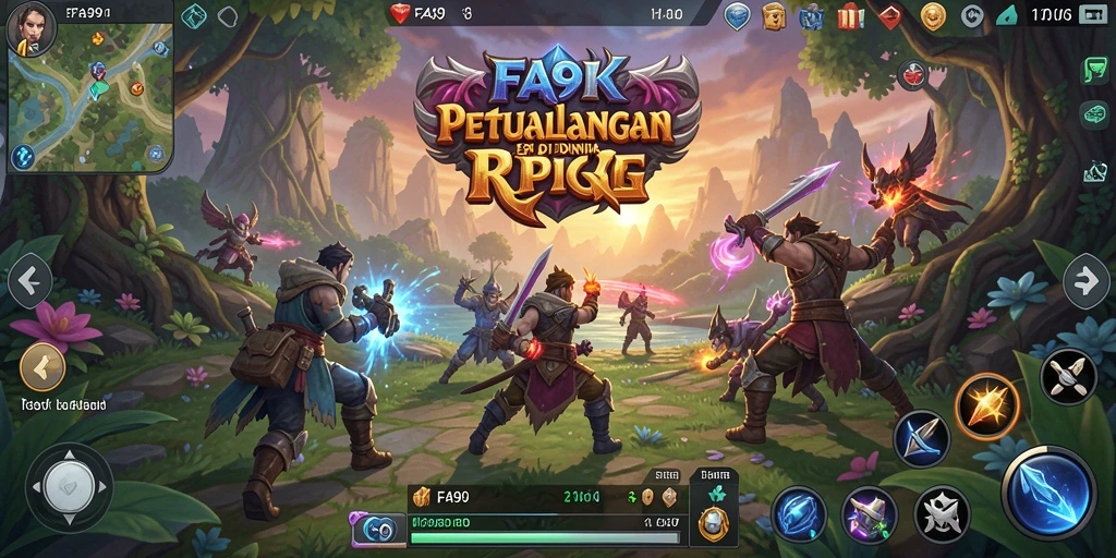 Tampilan gameplay yang epik dalam dunia RPG FA99.