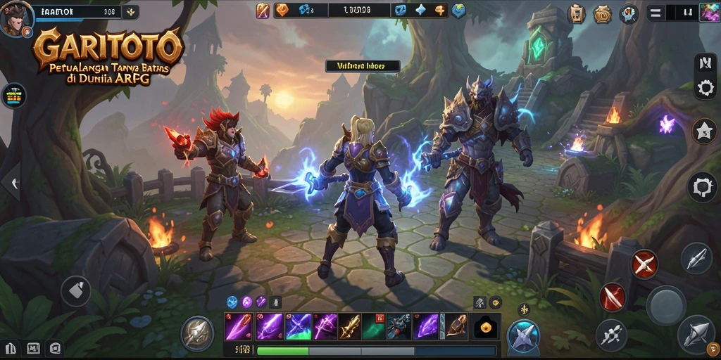 Tangkapan layar gameplay GARITOTO yang menampilkan aksi pertempuran epik.