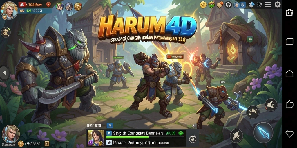 Tampilan gameplay menakjubkan dalam permainan SLG HARUM4D.