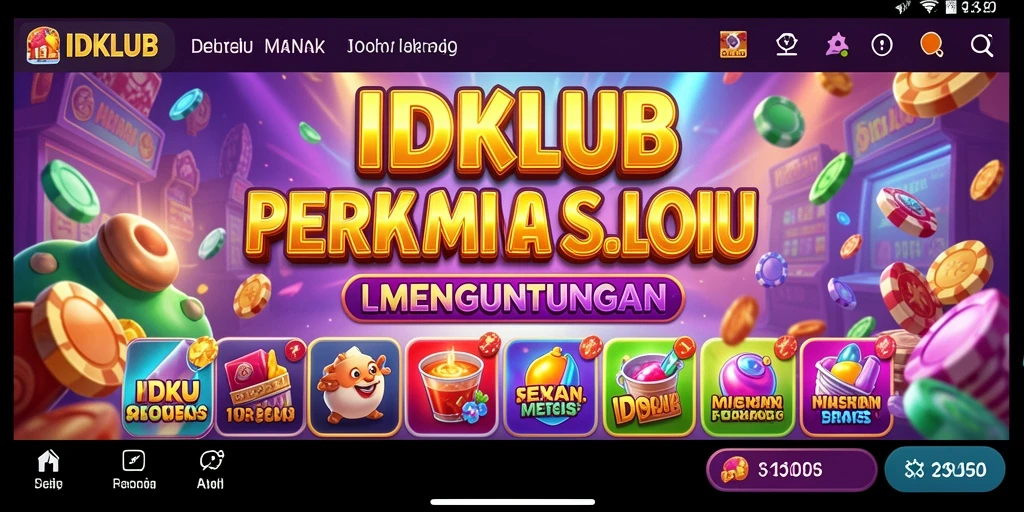 Tampilan menarik dari permainan Slot IDKLUB dengan berbagai simbol dan tema.