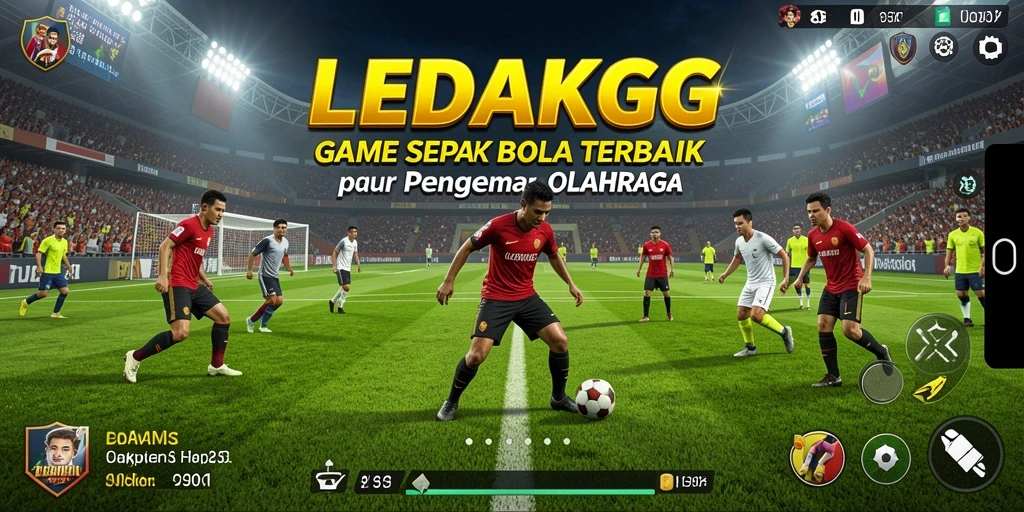 Tampilan gameplay seru di lapangan hijau LEDAKGG.