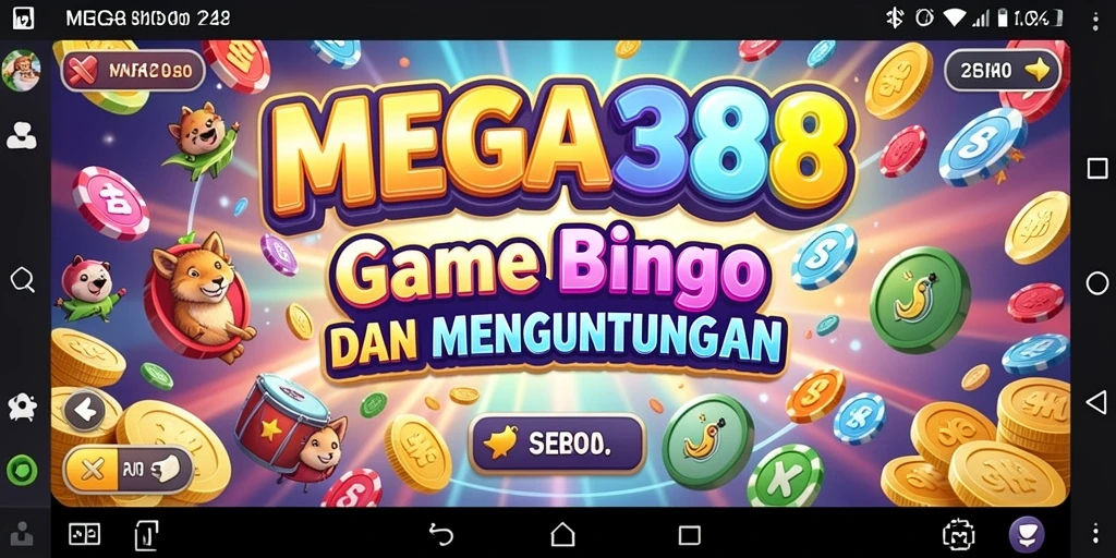 Screenshot gameplay MEGA388 yang menampilkan suasana seru permainan Bingo.