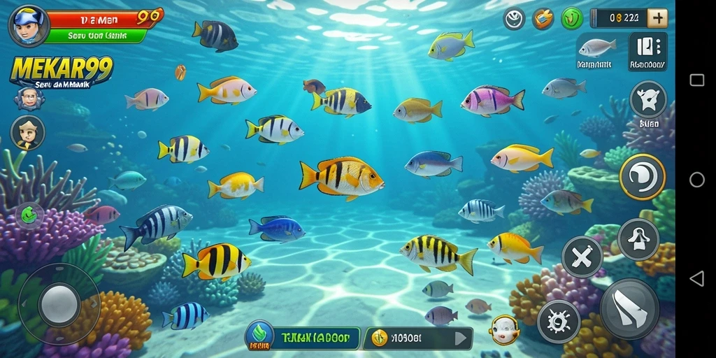 Screenshot gameplay seru Tembak Ikan di MEKAR99.