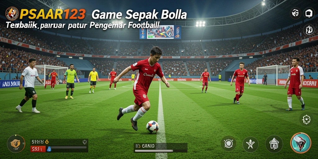 Tampilan gameplay PASAR123 yang menarik saat mencetak gol.