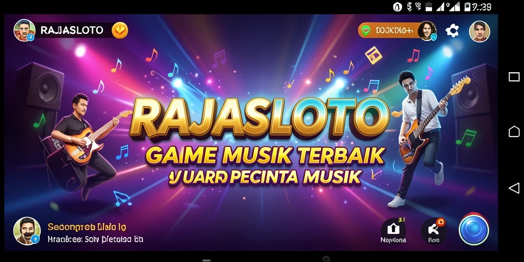 Tampilan gameplay RAJASLOTO yang membuat Anda terhubung dengan musik.