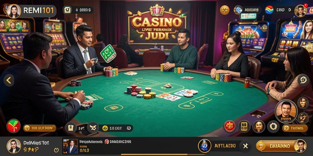 Tampilan gameplay Live Casino yang seru dan interaktif di REMI101.